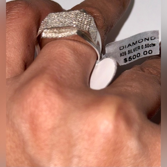 Real diamond ring for men, size 11, 1/2 ct diamond ring free appraisal Huge sale - Picture 6 of 7